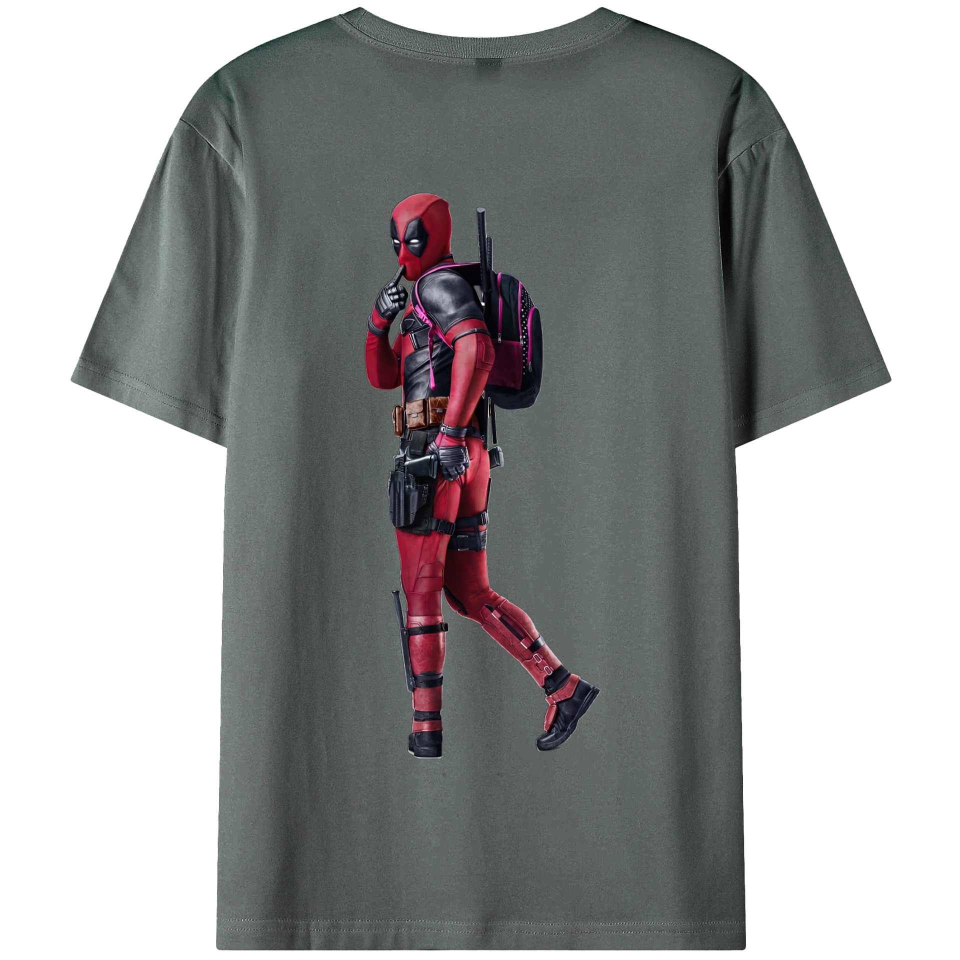 （画像用） Deadpool デッドプール 綿100％半袖Tシャツ（背面プリント）